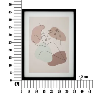 DRUK Z RAMKĄ FACE -A- 35x2x47 cm